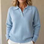 Emma | Soft Knit Sweater with Collar - Relaxed Fit