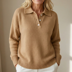 Emma | Soft Knit Sweater with Collar - Relaxed Fit