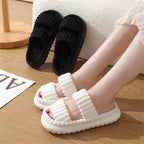 SIRA™ – Cozy Fluffy Open-Toe Home Slippers